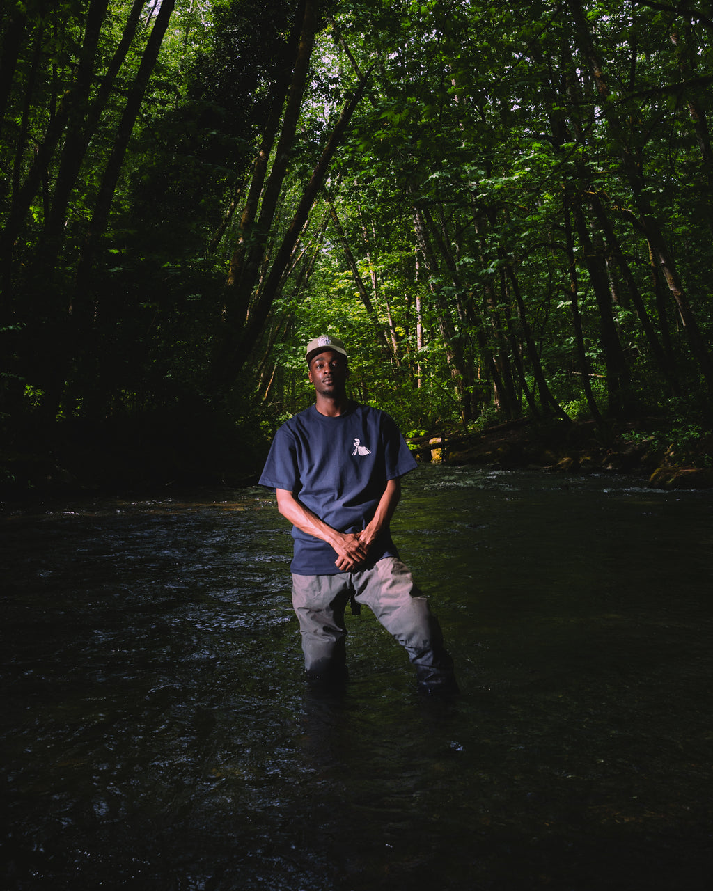 Sasquatch Tie Tee | Aqua Camp