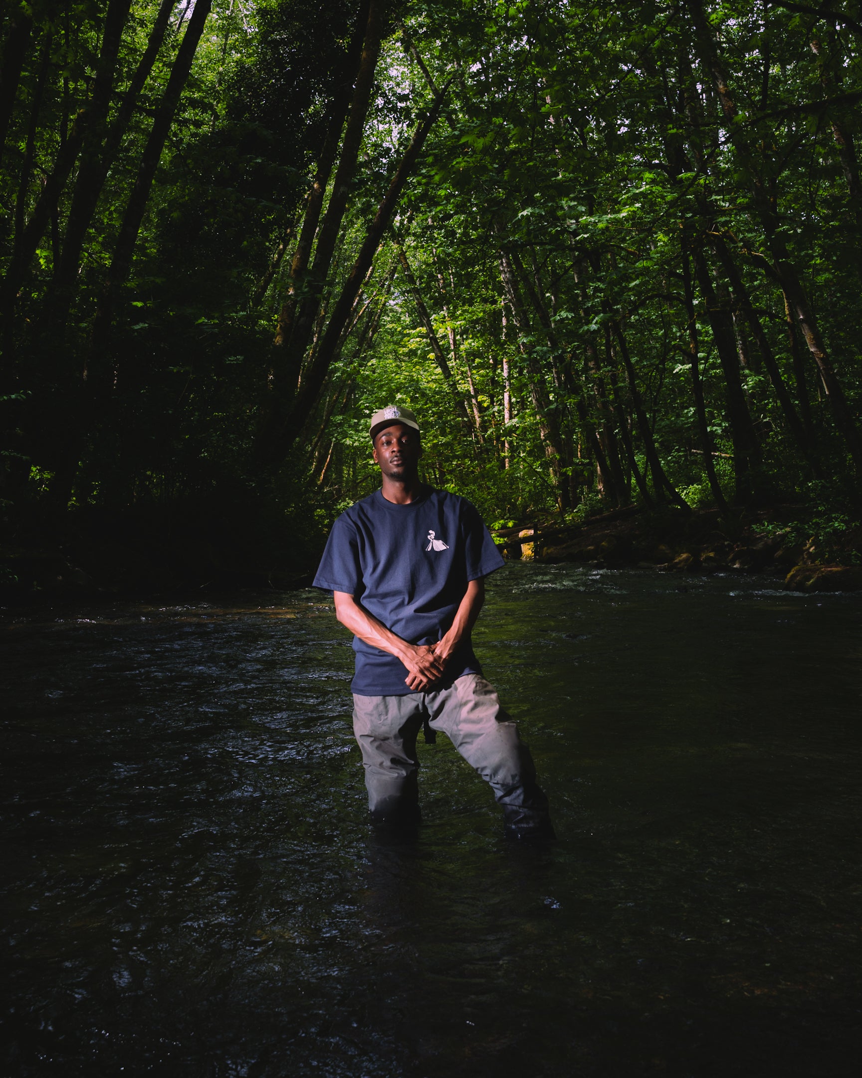 Sasquatch Tie Tee | Aqua Camp